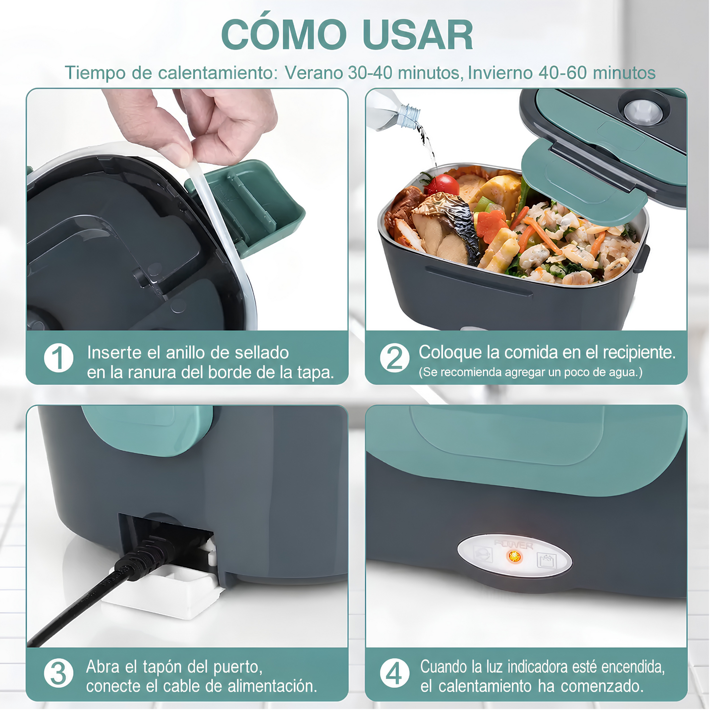 Lonchera Eléctrica Portátil para Auto y Casa | Salvirex